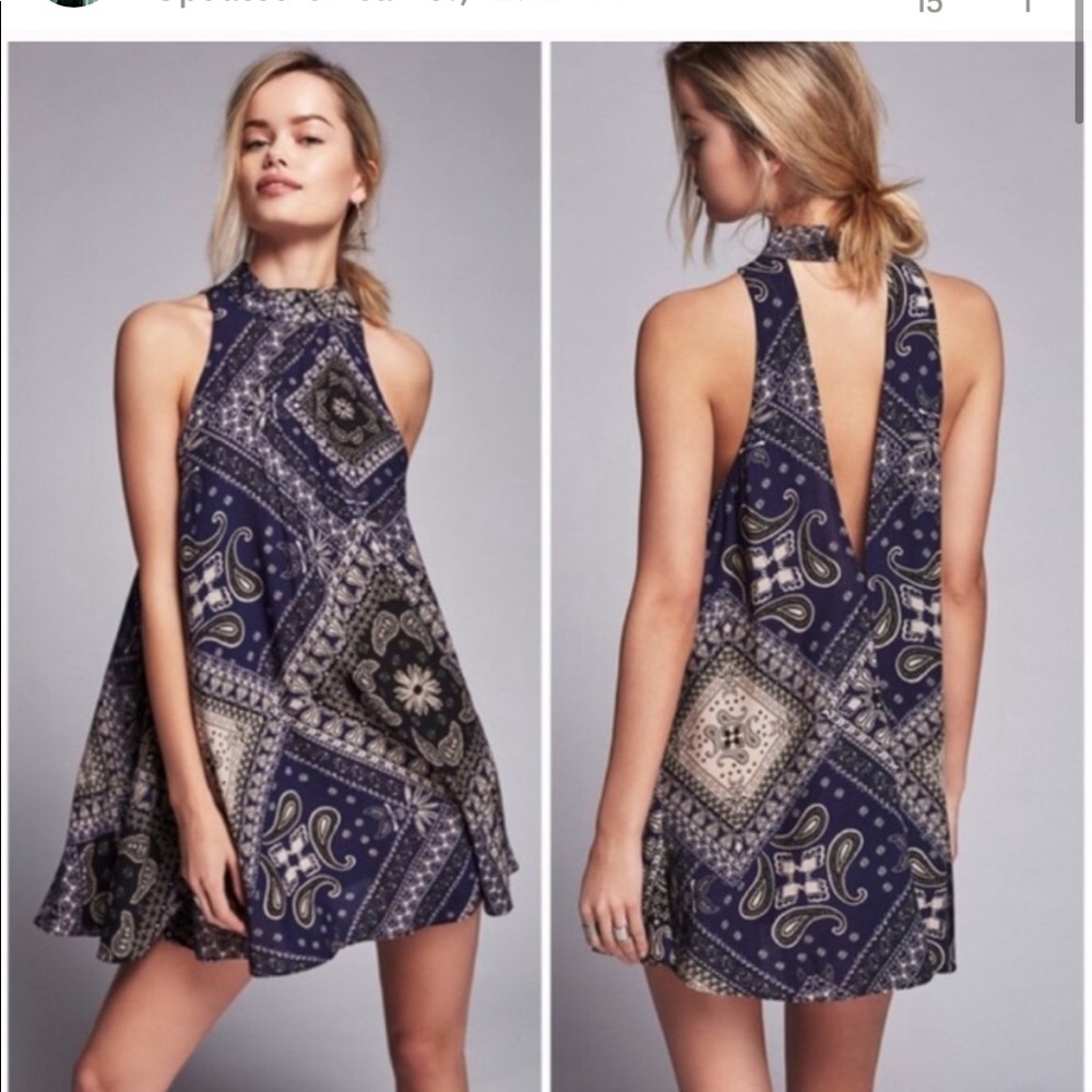 NWT Free People Beaux Baby Mock Neck Slip Dress